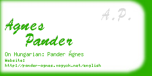 agnes pander business card